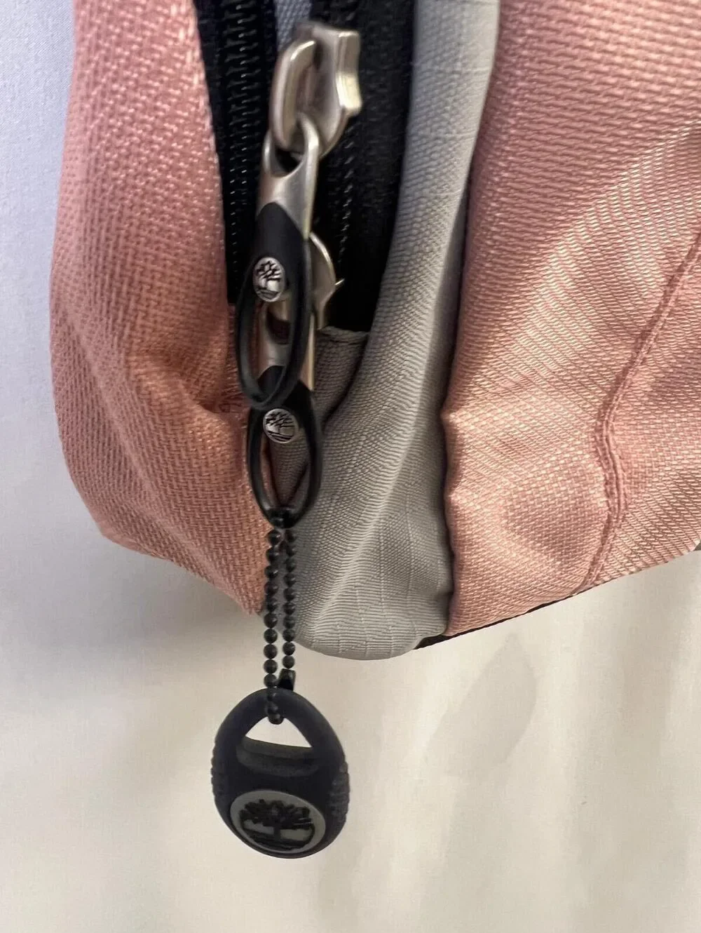 Timberland Mini Backpack Pink Gray Adjustable Straps Casual